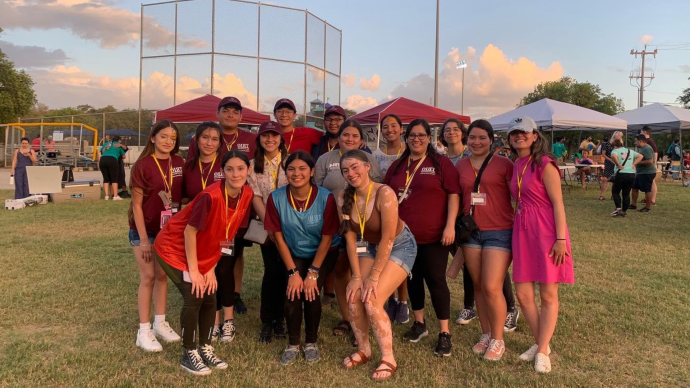 Upward Bound students pose for a picture during a community service event with RAICES 2022.